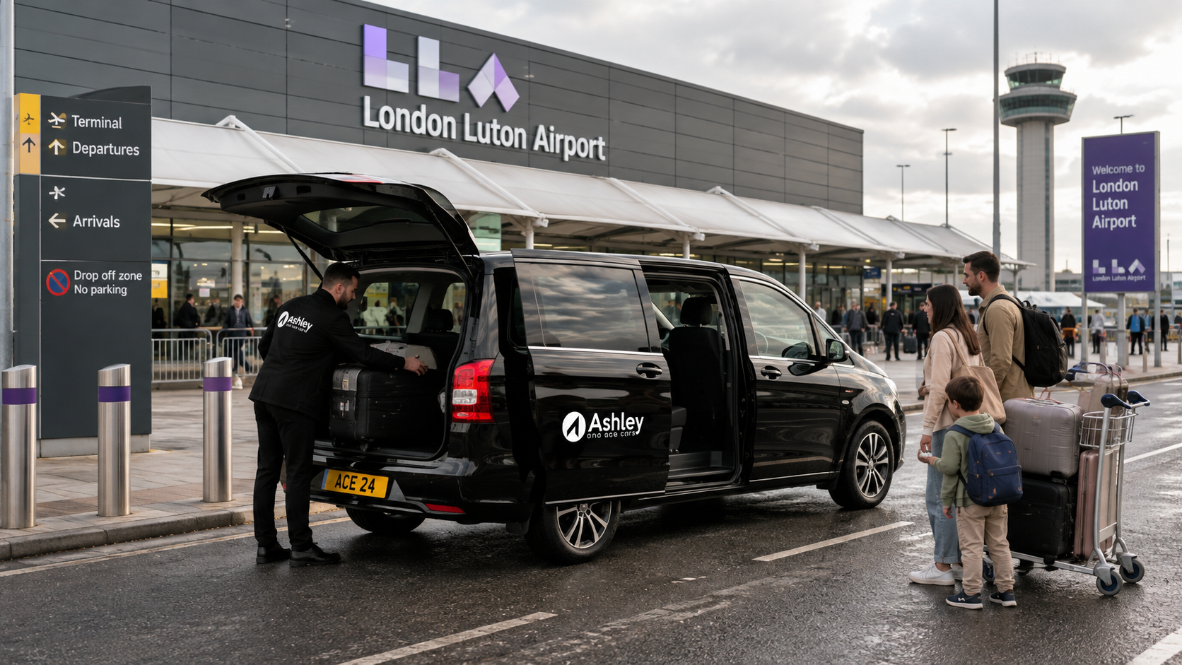 Luton Airport transfer with Ashley & Ace Cars