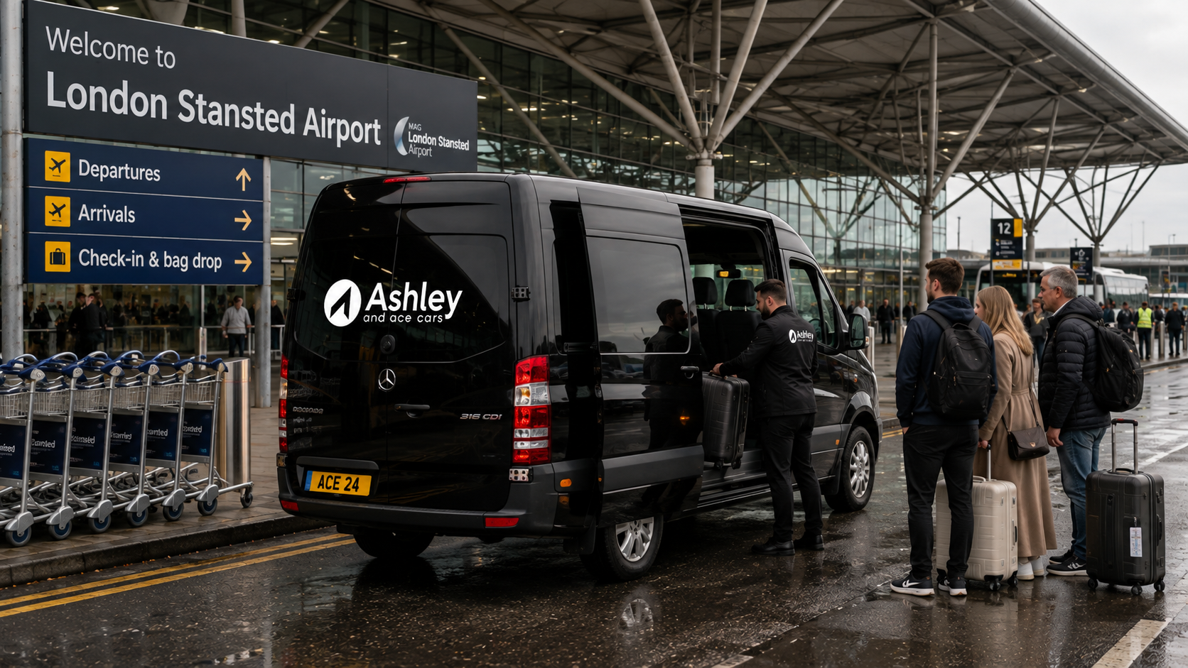 Stansted Airport transfer with Ashley & Ace Cars